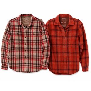 Lot of 2 REI Co-op Flannel Shirts Women's XS Plaid Outdoor Hiking Cabincore